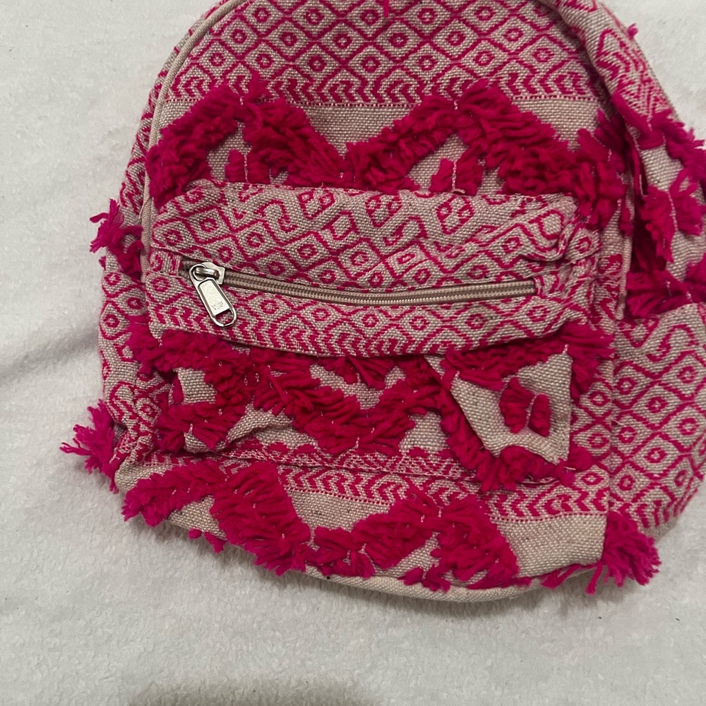 Chic Pink Patterned Women's Backpack